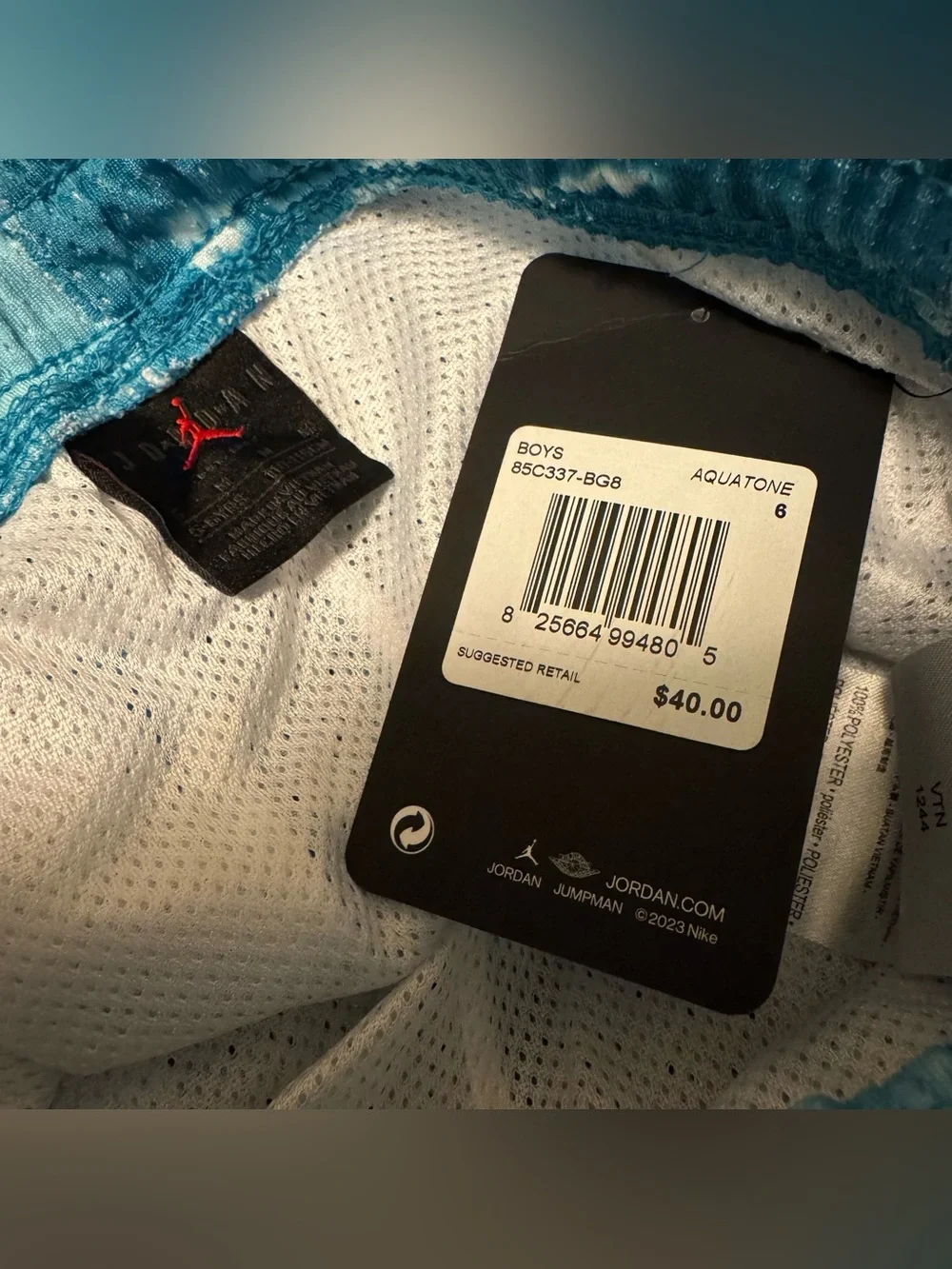 Jordan Jumpman Blue Aquatone Shorts Boys 6 M (5-6yrs) 110-116cm NWT